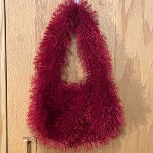 Red Fluffy Handbag